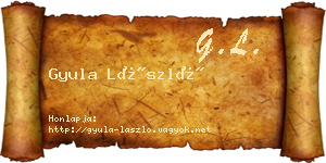 Gyula László névjegykártya