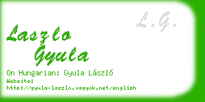 laszlo gyula business card