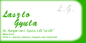 laszlo gyula business card